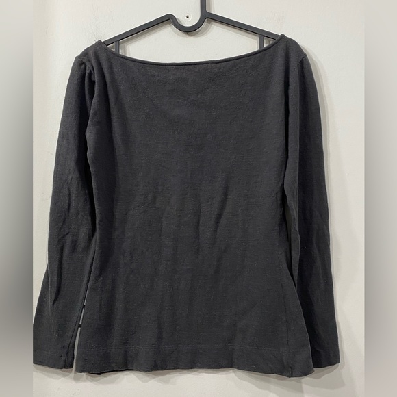 Diane con Furstenberg  Wool Scoop Neck Fitted Sweater size S in Mid Grey - Picture 2 of 5